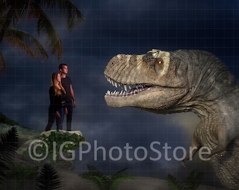 T-Rex Digital Backdrop, Dinosaur Digital Background, Photoshop Backdrop, Tyrannosaurus Rex Background, Digital Backdrops for Photographers