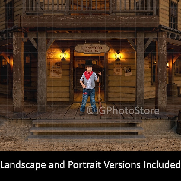 Wild West Saloon Digital Backgrounds, Old Western Saloon, Cowboy Digital Backdrops for Composite Portraits