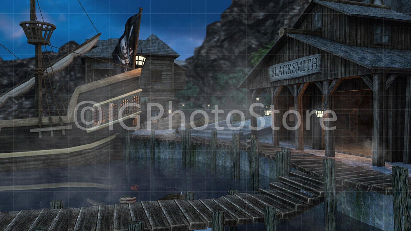 Pirate Digital Background Pirates Ship Backdrop Black Sails - Etsy