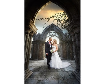 Wedding Photography Digital Backdrop, Romantic Gothic Arch Digital Background, Engagement Portrait, Senior Portrait, Fashion Photography