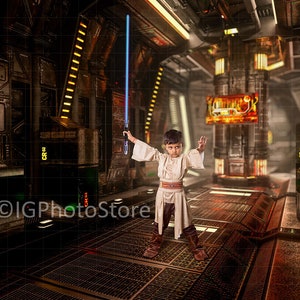 Star Ship, Space Wars Digital Backdrop, Sci-Fi Cosplay Background, Science Fiction Fantasy Digital Backdrop