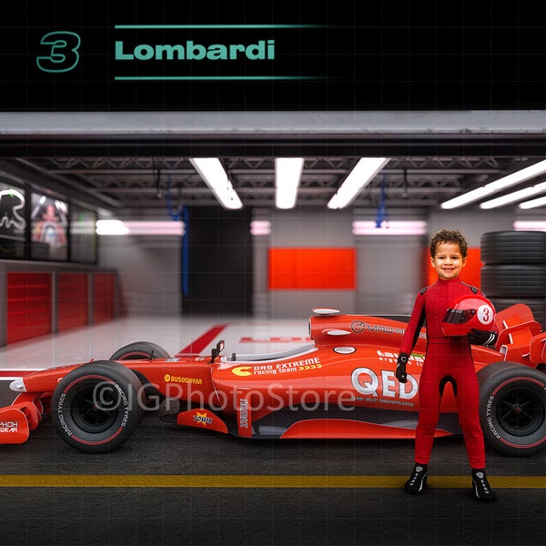 Grand Prix Driver Layered Digital Backdrop Set, Racing Car Digital Background, Motor Racing Backdrop, PNG Racing Cars, PNG Driver Suits