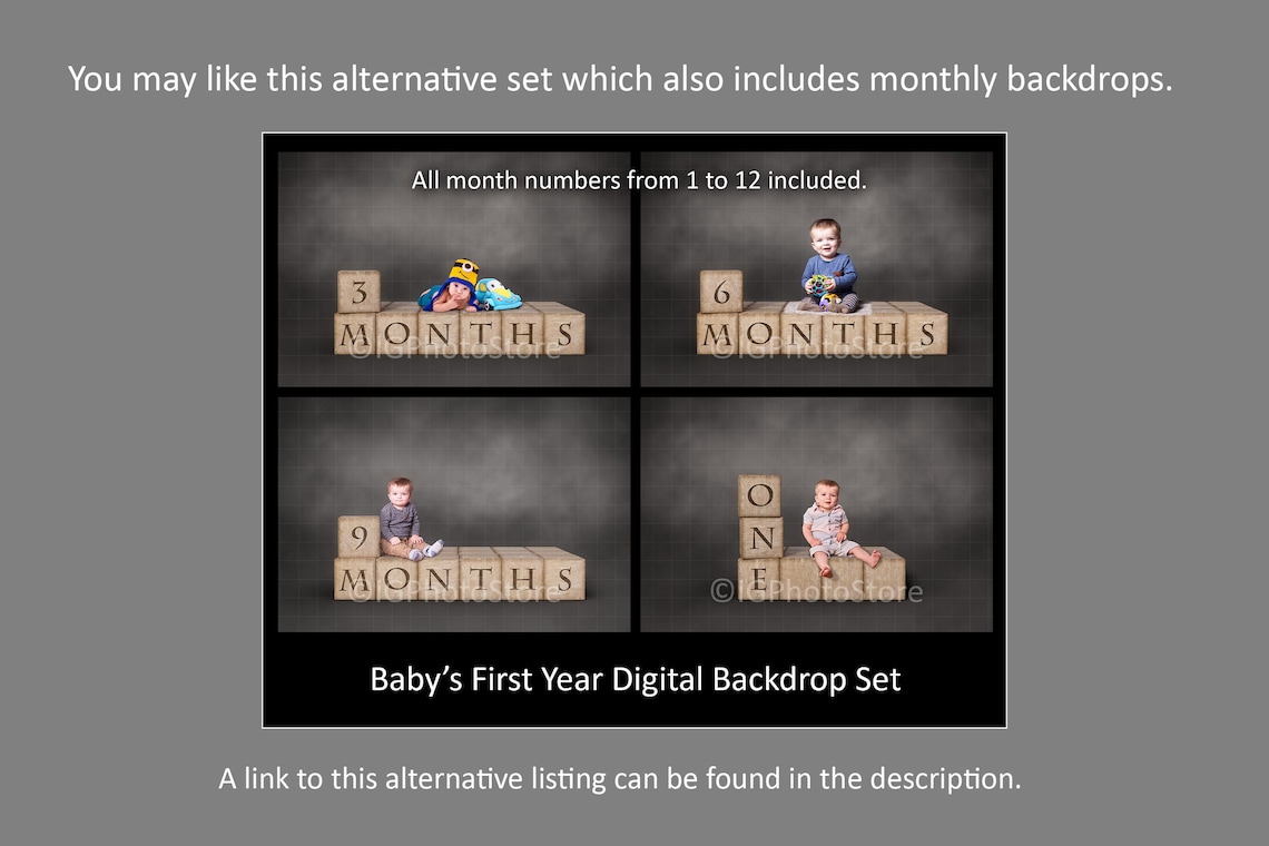 First Birthday Digital Backdrop One Year Digital Background - Etsy