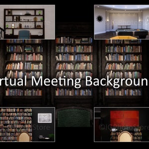 Virtual Background, Home Office Zoom Background, Work From Home, Zoom Meeting Background, Virtual Office, Zoom Office