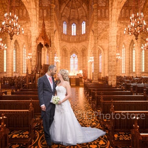 3 Cathedral Wedding or Portrait Digital Backdrops, Church Background Set, Composite Portrait Backgrounds, Aisle, Alter, Stained Glass Window