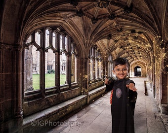 Cosplay Backdrop, Digital Backdrop, Digital Background, Cloisters Background, Wizard Cosplay Background, Lacock Abbey Photography Background