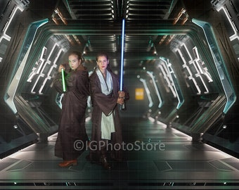 Space Ship Digital Background, Star Ship, Sci-Fi Wars Backdrop, Cosplay Background, Science Fiction Fantasy Digital Backdrop