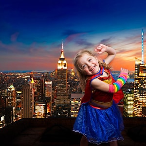 Superhero Background, Rooftop Digital Backdrop, City at Night Digital Background, Superhero Cosplay Backdrop, Night Time Cityscape Backdrop