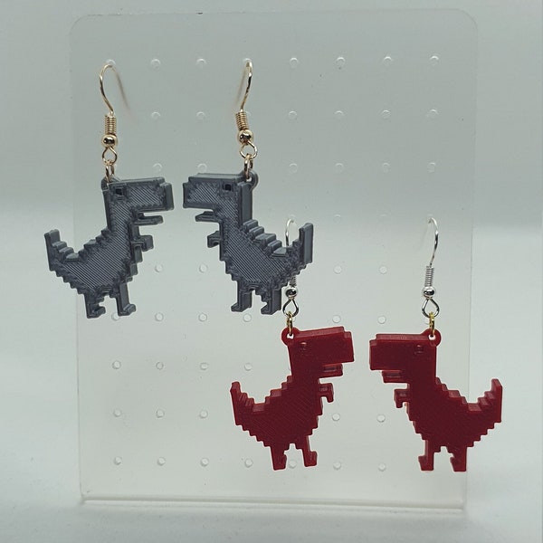 3D Printed Offline Dino Earrings