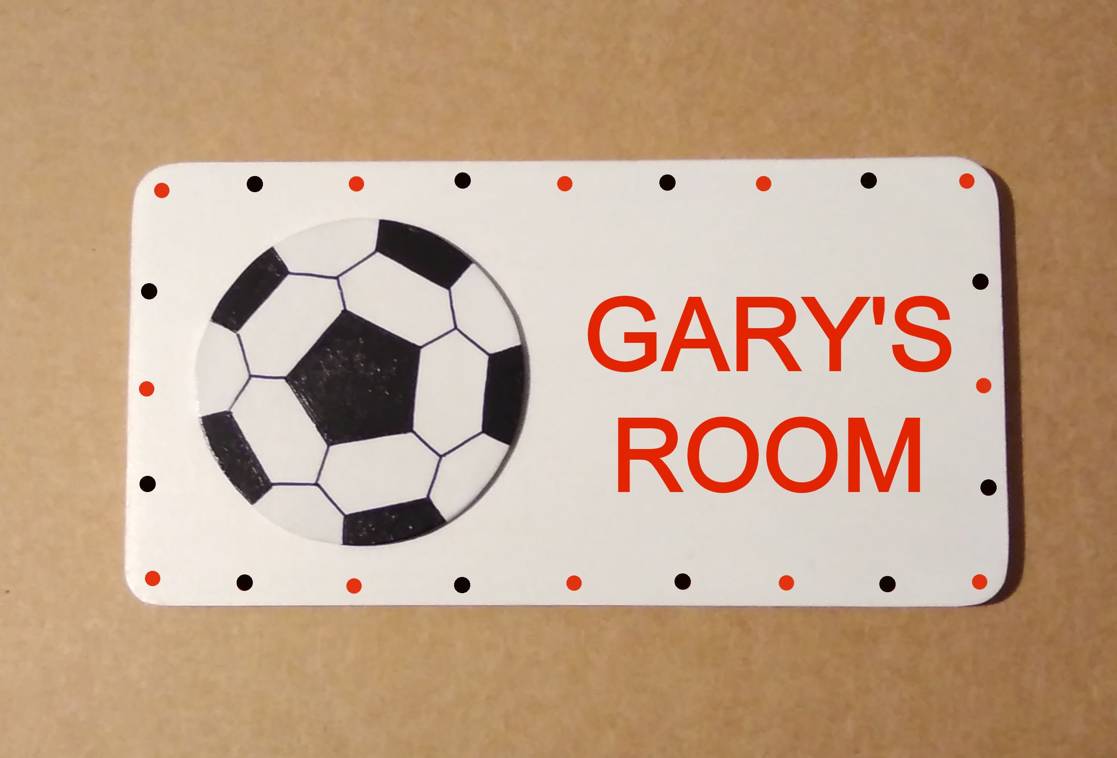 Football Soccer Personalised Room Sign Door Plaque Etsy