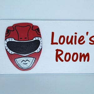 Power Rangers Personalised Childs Door Sign Plaque Ideal Gift Red - Etsy UK