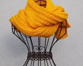 Yellow wool scarf woman. Scarf Schal handmade accessorry, Gift, Wool scarf fashion accessory