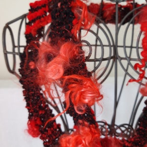 Collier Black and Red, accessoire, cadeau, Collo di lana, Wool collar
