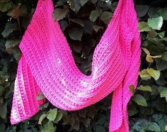 Multicolor knitted women's shawl, boho shawl, handcrafted stole, women's gift