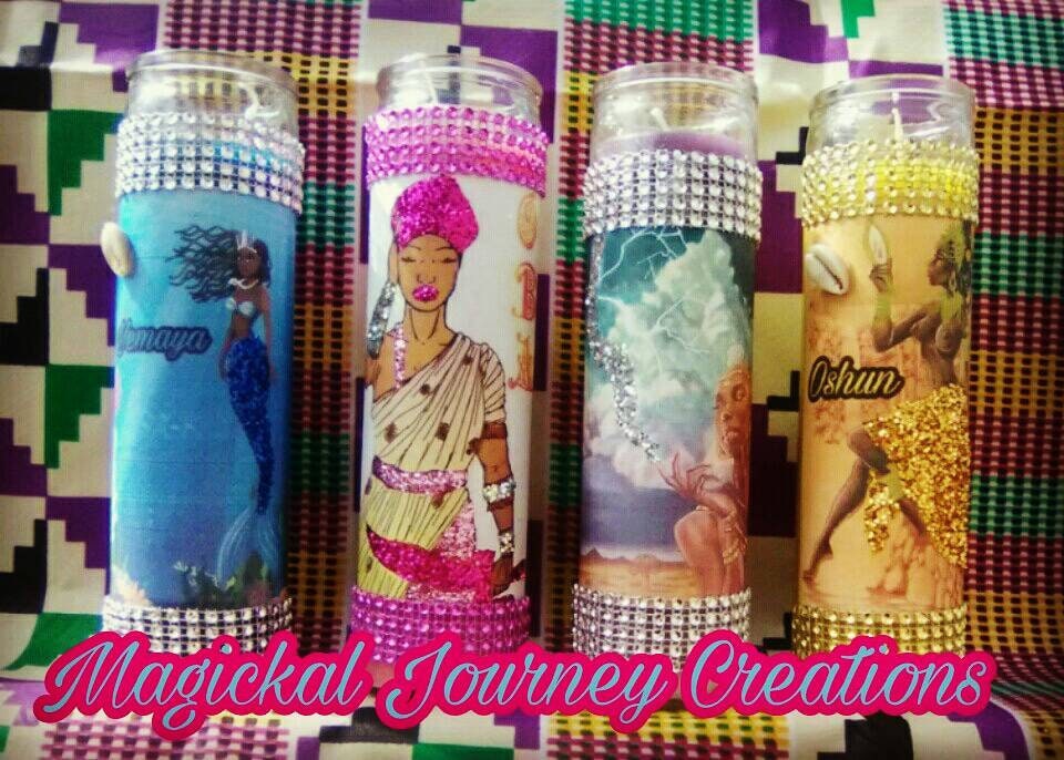 Yemaya, Oya, Oba & Oshun Orisha 3day Candle Set Etsy