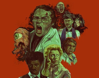 Garth Marenghi Darkplace imprimible – Arte de comedia de terror de culto – Tarjeta de felicitación A5 – Descarga digital