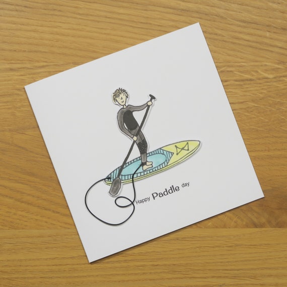 Handmade Stand Up Paddleboard Birthday Card Happy Paddle Etsy Handmade Stand Up Paddleboard Birthday Card Happy Paddle Etsy