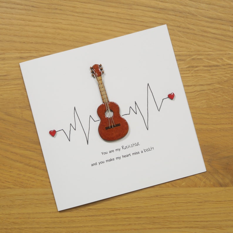 Handmade Guitar Valentines/Anniversary card You are my Etsy