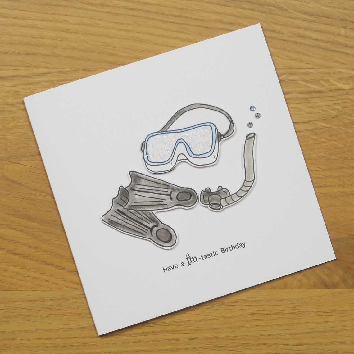 Scuba Diving Birthday card Have a fintastic birthday For Etsy