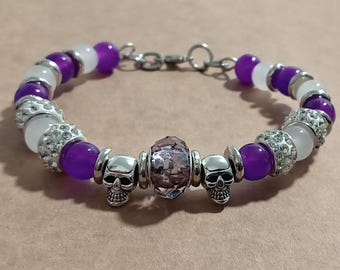 Pulsera con diseño de calavera al estilo Pandora