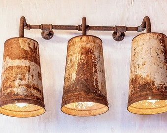 Vintage Sap Bucket Wall Sconce