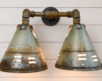 Vintage Double Cone Wall Sconce