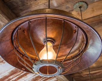 Rustic Vintage Turkey bowl Pendant Light