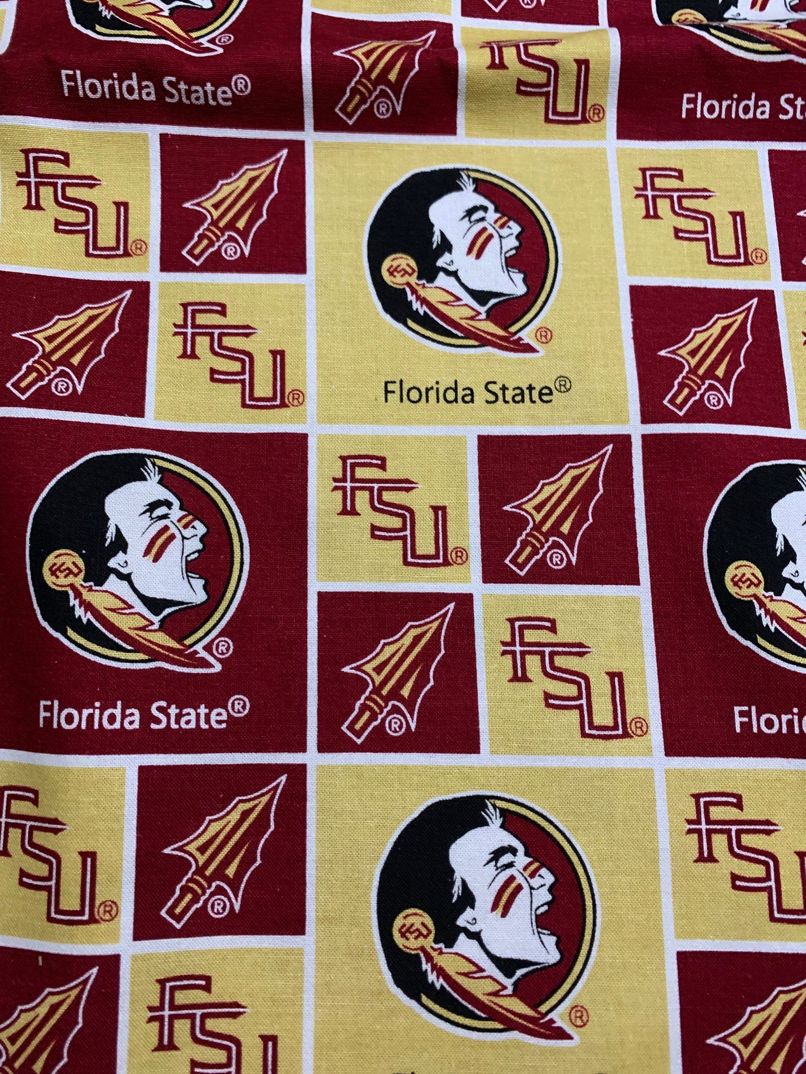 1/2 yard FSU Block pattern Etsy