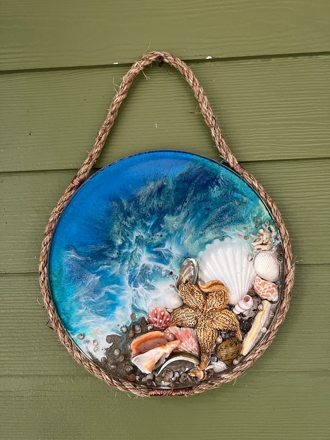Round Coastal Wall Hanging - Etsy