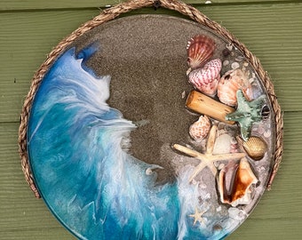 Round Coastal Wall Hanging