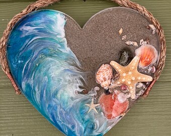 Heart Shaped Coastal Wall Hanging