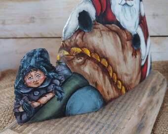 Hand-Painted Santa Claus with Toy Bag (9in)