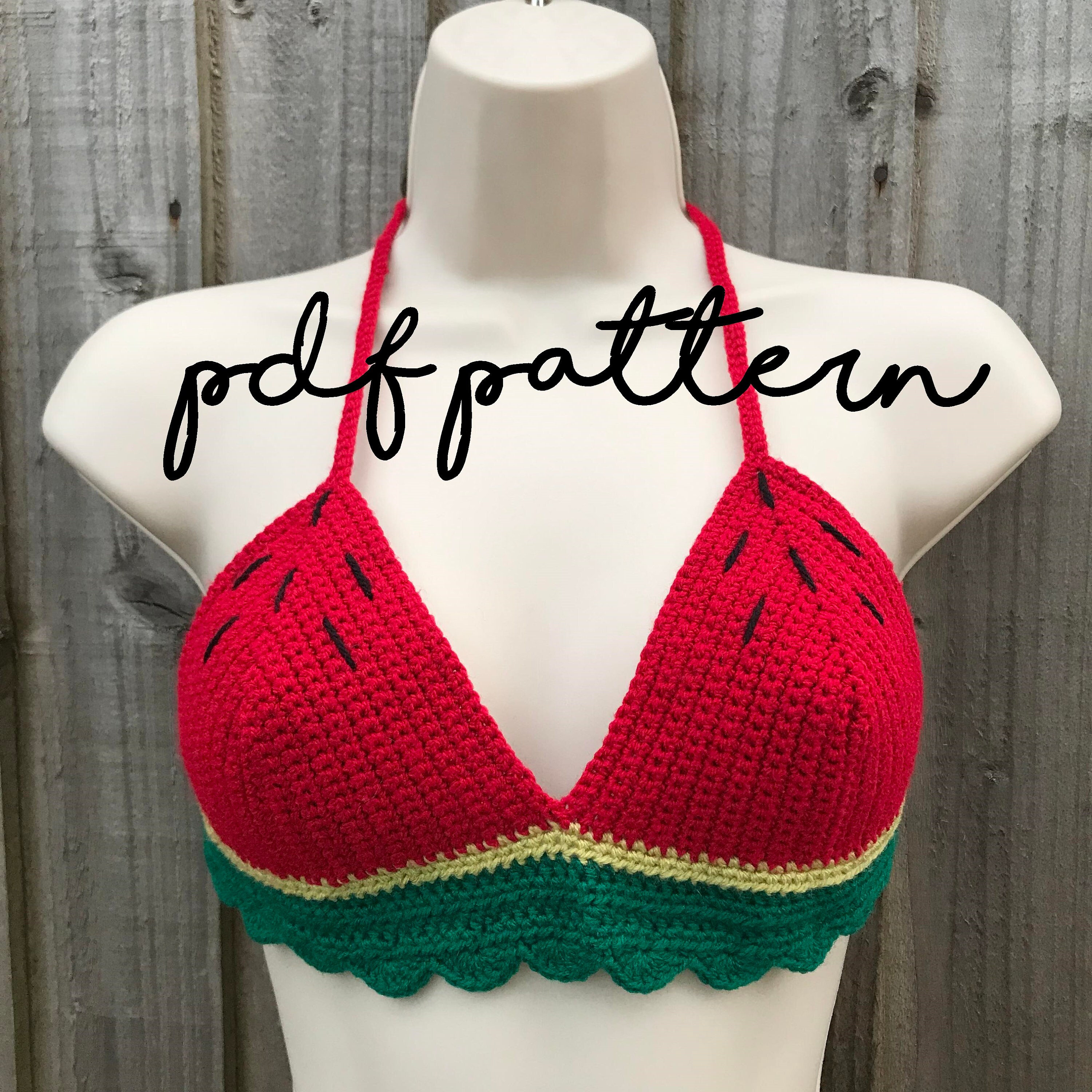 Crochet Bralette PDF Pattern Sahara Bralette Crochet Bikini Top