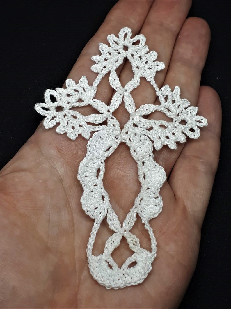 Crochet Cross Bookmark. Religious Gifts. Baptism Etsy