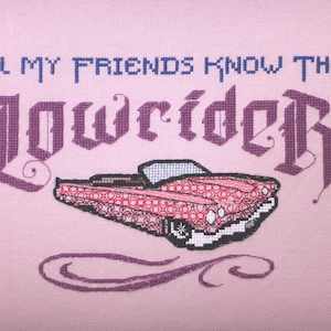 Lowrider cross stitch pattern