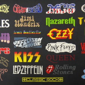 A is for Aerosmith - Classic Rock Cross Stitch Sampler Pattern
