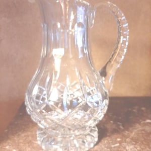 Stunning Vintage Hand Cut Crystal Pitcher