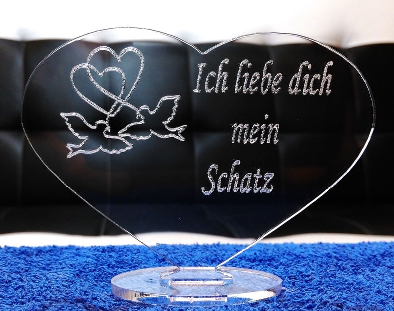 HERZ Ich Liebe Dich mein Schatz Liebe Geschenk | Etsy