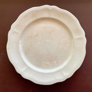Vintage Harmony House Ironstone 12” Plate, Surface Crazing and Discoloration, Circa Mid Century