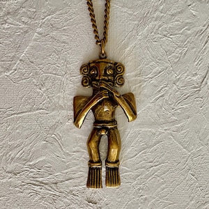14K Solid Yellow Gold Our Lady of San Juan Pendant Necklace