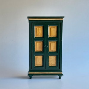 Miniature Armoire with Shelves, 1:12 Scale, Excellent Condition