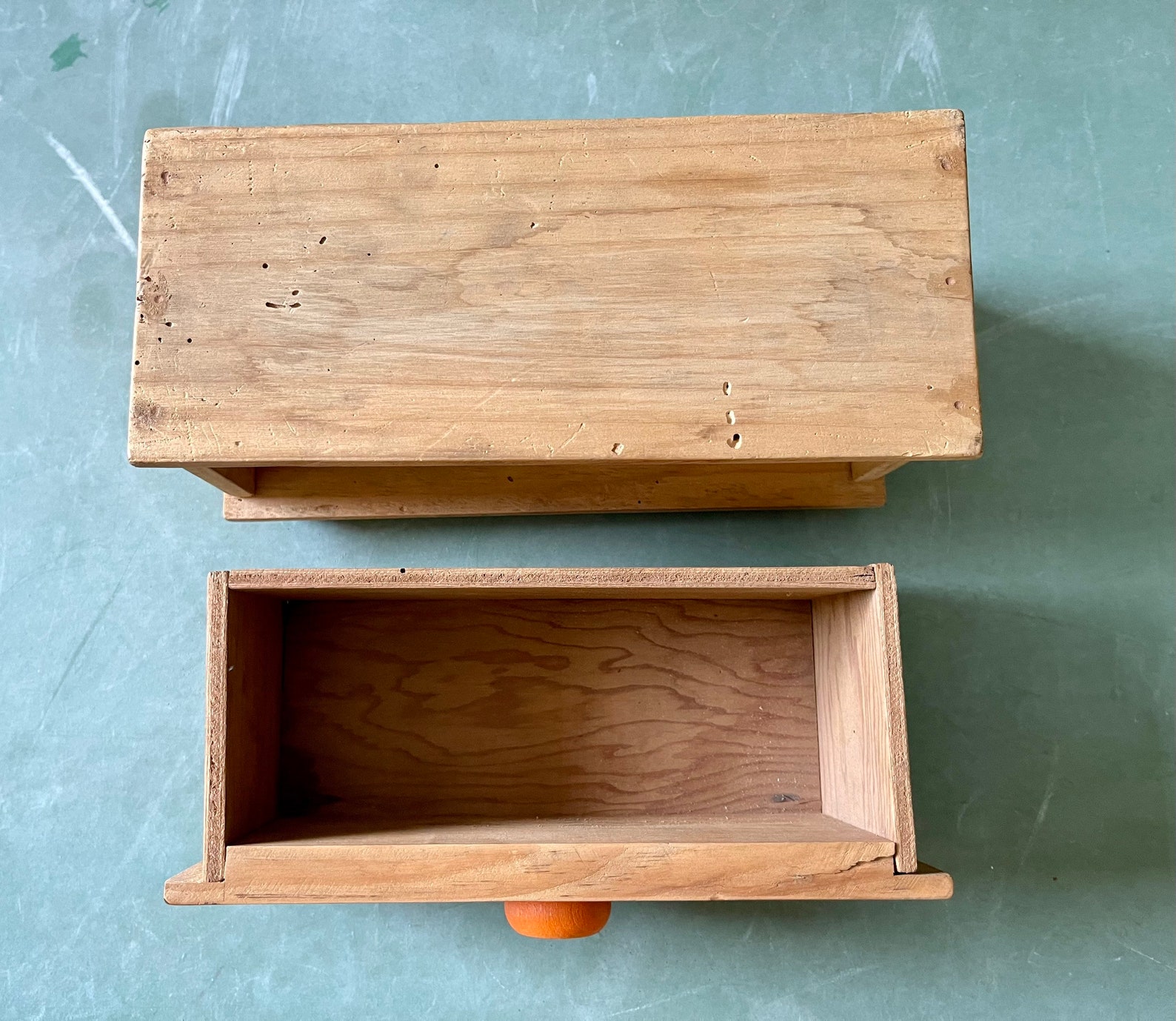 Handmade Tabletop Wooden Single Drawer Storage Box Etsy