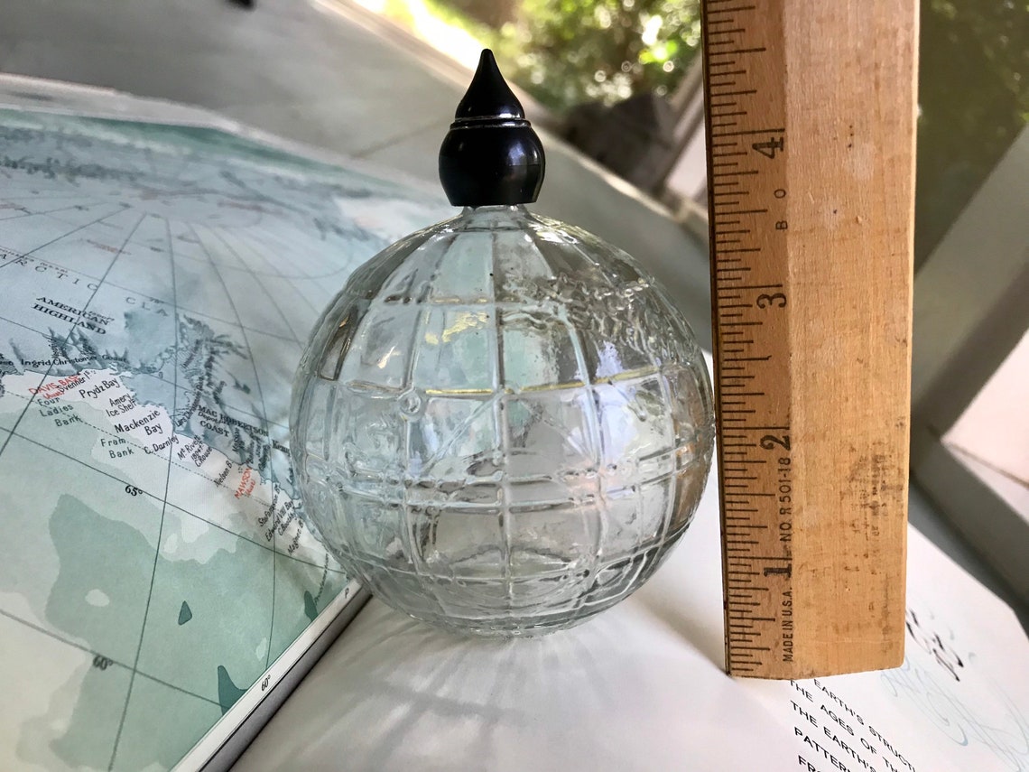 Vintage Glass Globe Bottle Made by Avon 1960s for Mens Etsy