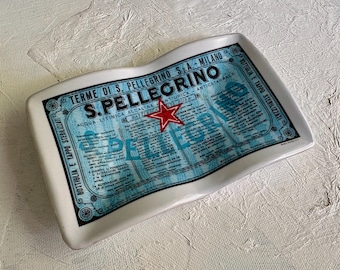 1969 S. Pellegrino Tip Tray, Made in Italy, No Chips