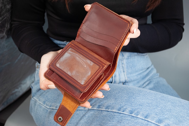 Sun Hippie Wallet, Handmade Wallet for Men, Men's leather wallet, Men's wallet, Leather Wallet, Unisex Wallet, Boho Wallet image 5