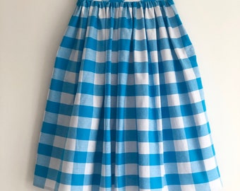 ボトムス organic zoo Pottery Blue Gingham Skirt Organic Zoo Pottery Blue Gingham Bella Dress – EnjoyKidsBoutique