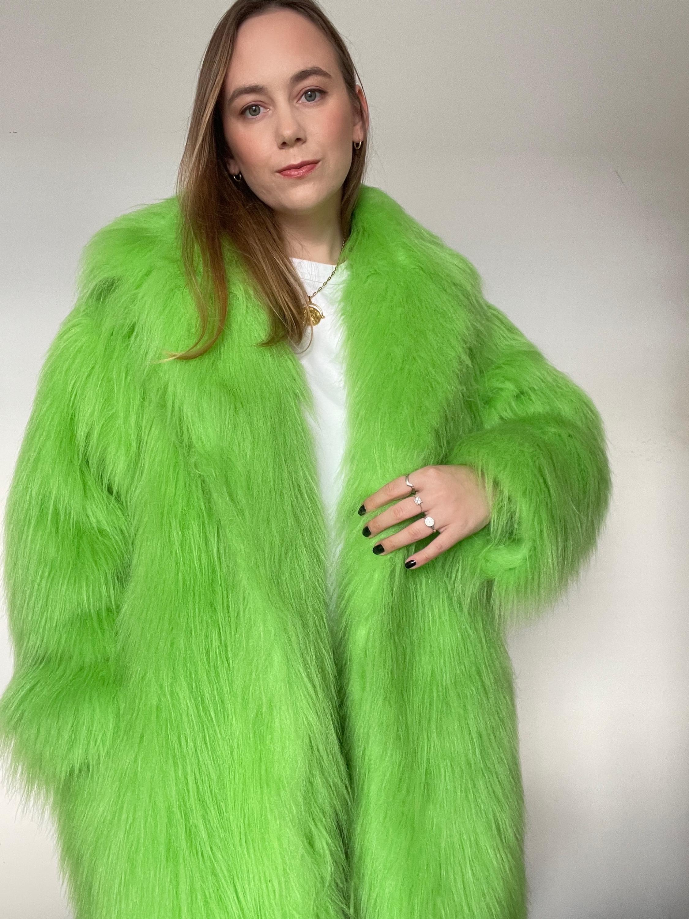 Green Fur Coat Fluffy Dress Jacket Women's Green Faux Fur Coats Jackets  Nordstrom