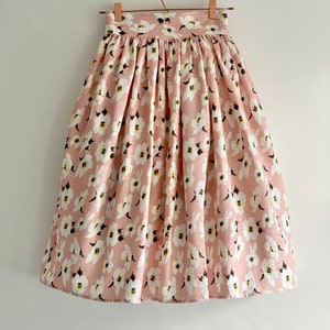 ROSY LUCE FRENCH DOT WRAP SKIRT BROWN M（Baby Pink and White Check  
