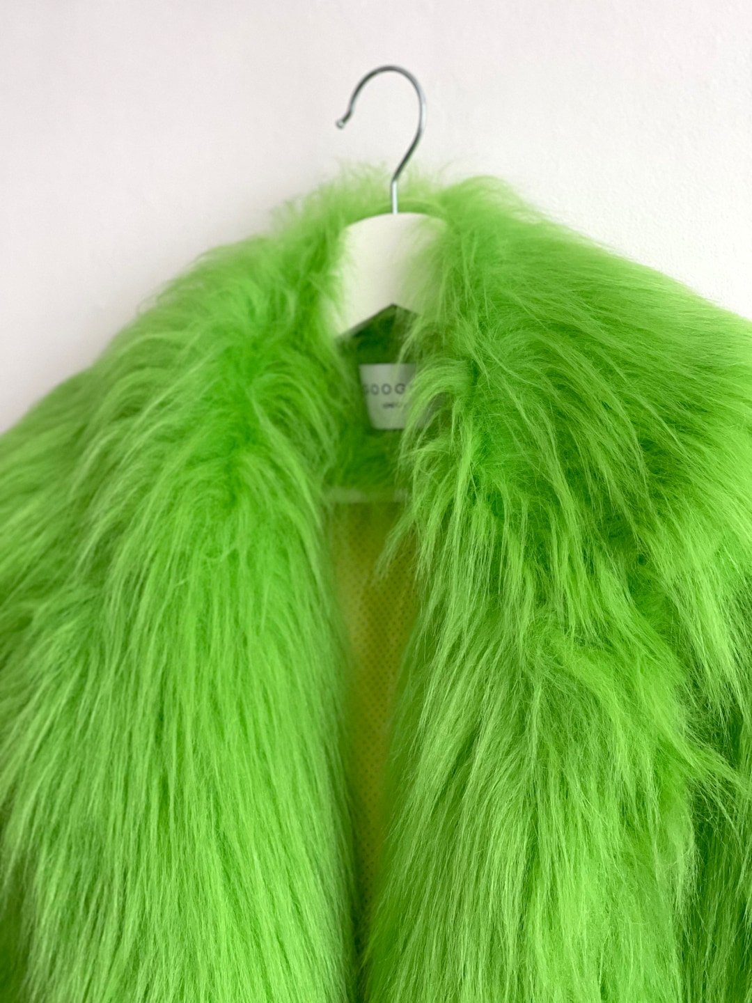 Green Coat Fluffy Jacket Furry 100% Etsy