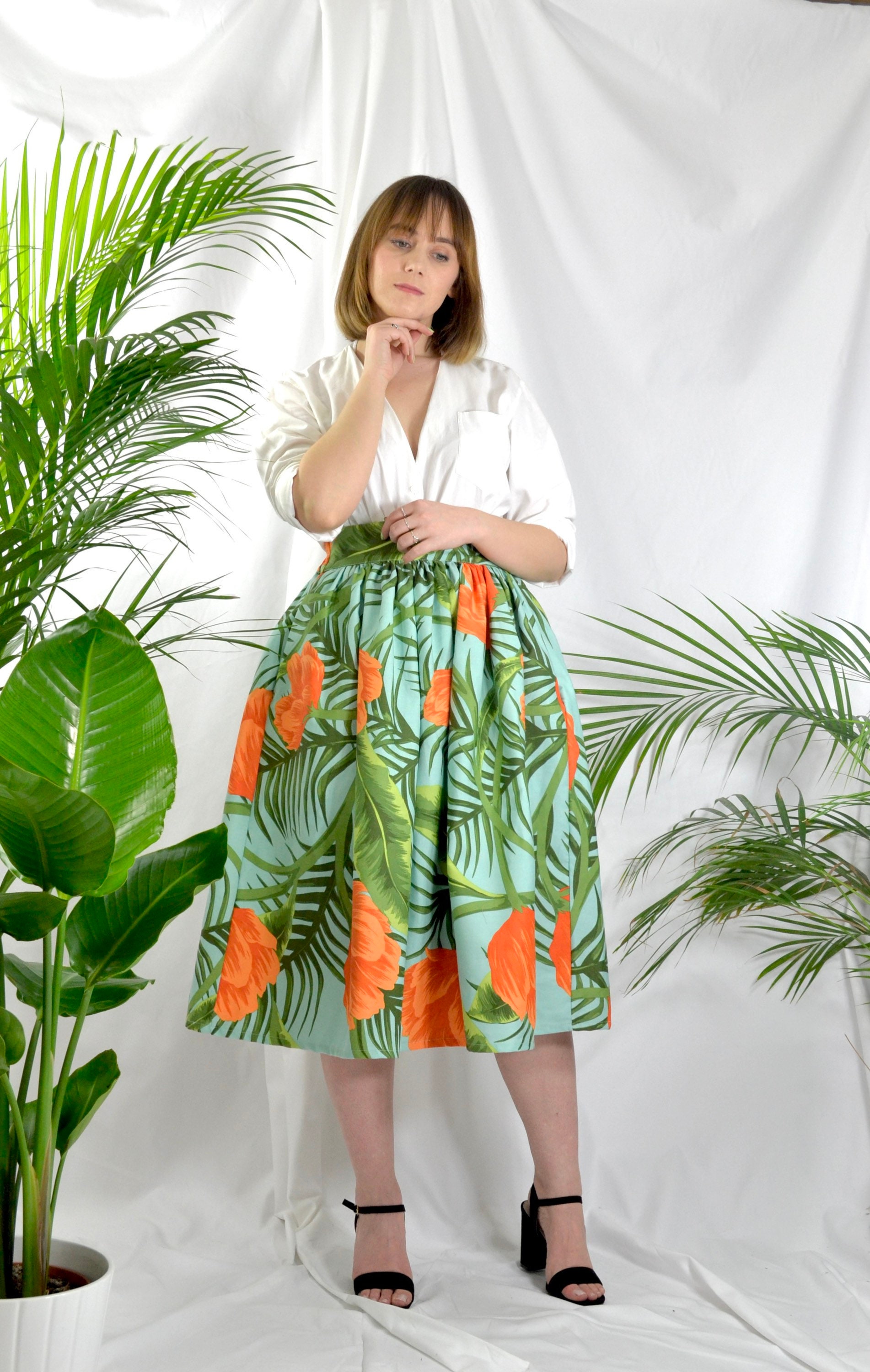 Embroidred Abstract Leaf Skirt - Women - Ready-to-Wear